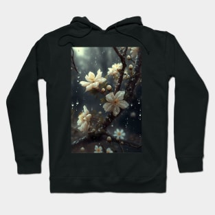 Painting of Jasmine blossom. Earth Elements Hoodie